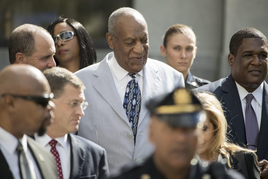 Bill Cosby departs after a pretrial hearing in his sexual assault case at the Montgomery County Courthouse in Norristown, Pa., Tuesday, Sept. 6, 2016. (AP Photo/Matt Rourke)